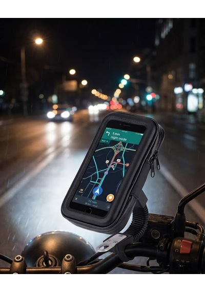 Bisiklet Scooter Motosiklet İçin Su Geçirmez Telefon Standı 360 Derece Döner - Lisinya St
