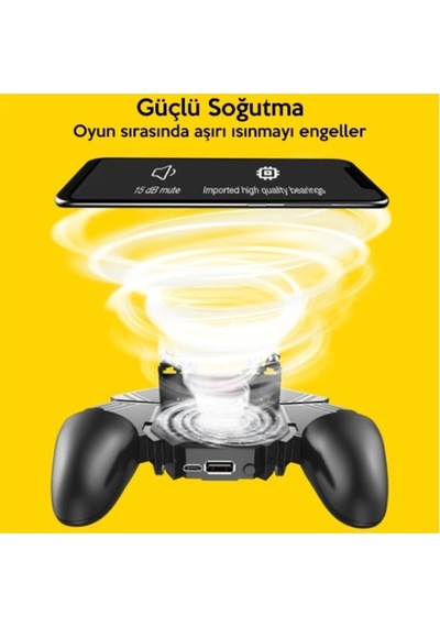 Ak77 4000 Mah Fanlı Dört Tetik Mobil Oyun Aparatı - Pubg Siyah