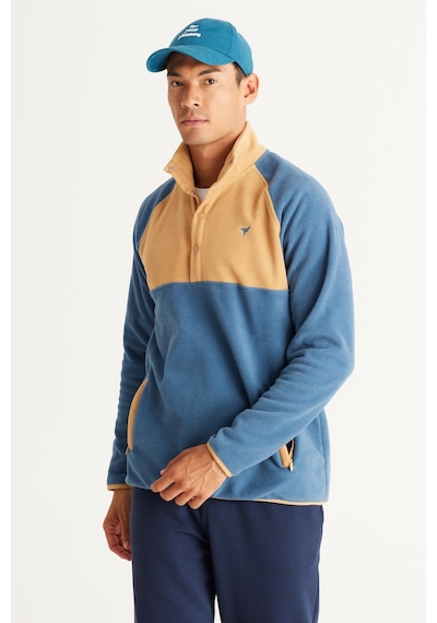 AC&Co / Altınyıldız Classics Erkek Indıgo-karamel Standart Fit Normal Kesim Bato Yaka Desenli Polar Indigo - Karamel AC&Co / Altınyıldız Classics Erkek Indıgo-karamel Standart Fit Normal Kesim Bato Yaka Desenli Polar Indigo - Karamel