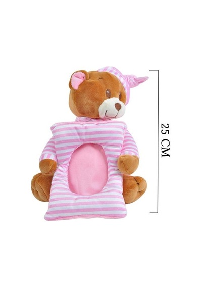 Peluş  Çerçeveli  Ayı  25  Cm  Pembe