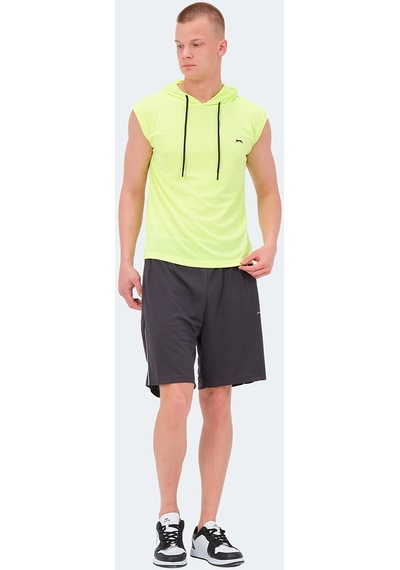 Slazenger RAG Erkek Kolsuz Neon Sarı Tişört