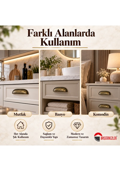 Haskan Tas Kulp Antik Sarı 96 Mm
