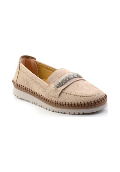 Bambi Bej Kadın Loafer Ayakkabı K01536999902 Bej