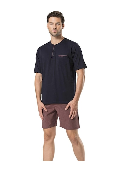 Pierre Cardin Erkek 5'li Set Şal Yaka Röpteşambır Takımı Lacivert