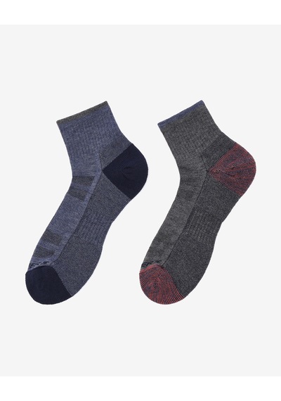 Skechers 1/2 Terry Traıl Qtr Crew - 2'li Paket Erkek Çorap Erkek Blue/grey Çorap S118740-434 Mavi