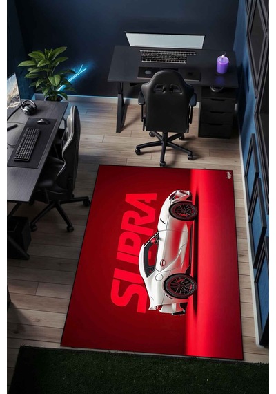 Supra Toyota Halı Dijital Baskı Yıkanabilir Kaymaz Taban Leke Tutmaz Çok Renkli-49
