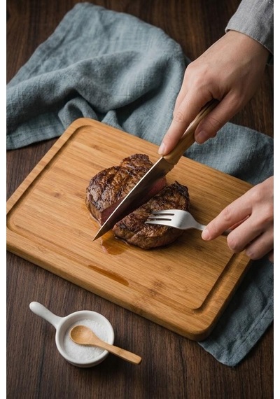 Bambum Gea - Steak Bıçağı Orta Bambu