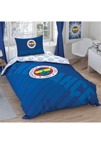Taç Tek Kişilik Lisanslı Nevresim Takımı Fenerbahçe Lacivert Logo