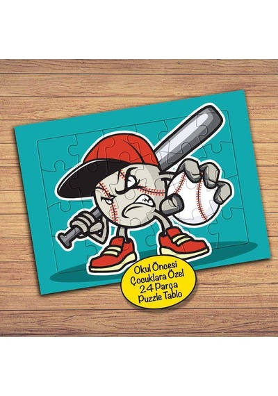 Beyzbol Oyunu Çocuklara Özel Puzzle Yapboz Tablo-144pz