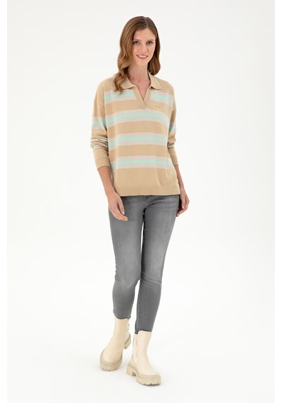 U.S. Polo Assn. Kadın Kum Polo Yaka Kazak 50297089-VR085