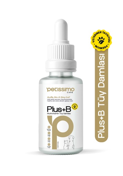 Petissimo Care Plus+b Tüy Sağlığı Damlası - Kediler İçin Biyotinli Tüy Dökülmesi Önleyici Damla- 50 Ml