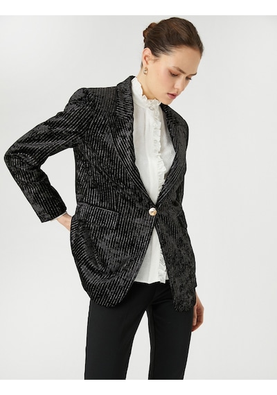 Koton Melis Ağazat X Koton - Pırıltılı Kadife Blazer Ceket Siyah 3wak10301ek 3WAK10301EK999 Siyah Koton Melis Ağazat X Koton - Pırıltılı Kadife Blazer Ceket Siyah 3wak10301ek 3WAK10301EK999 Siyah
