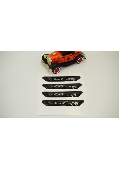 Peugeot Gt Line Logo Kapı Kenarı Koruma Metalize Damla Desen 3M B