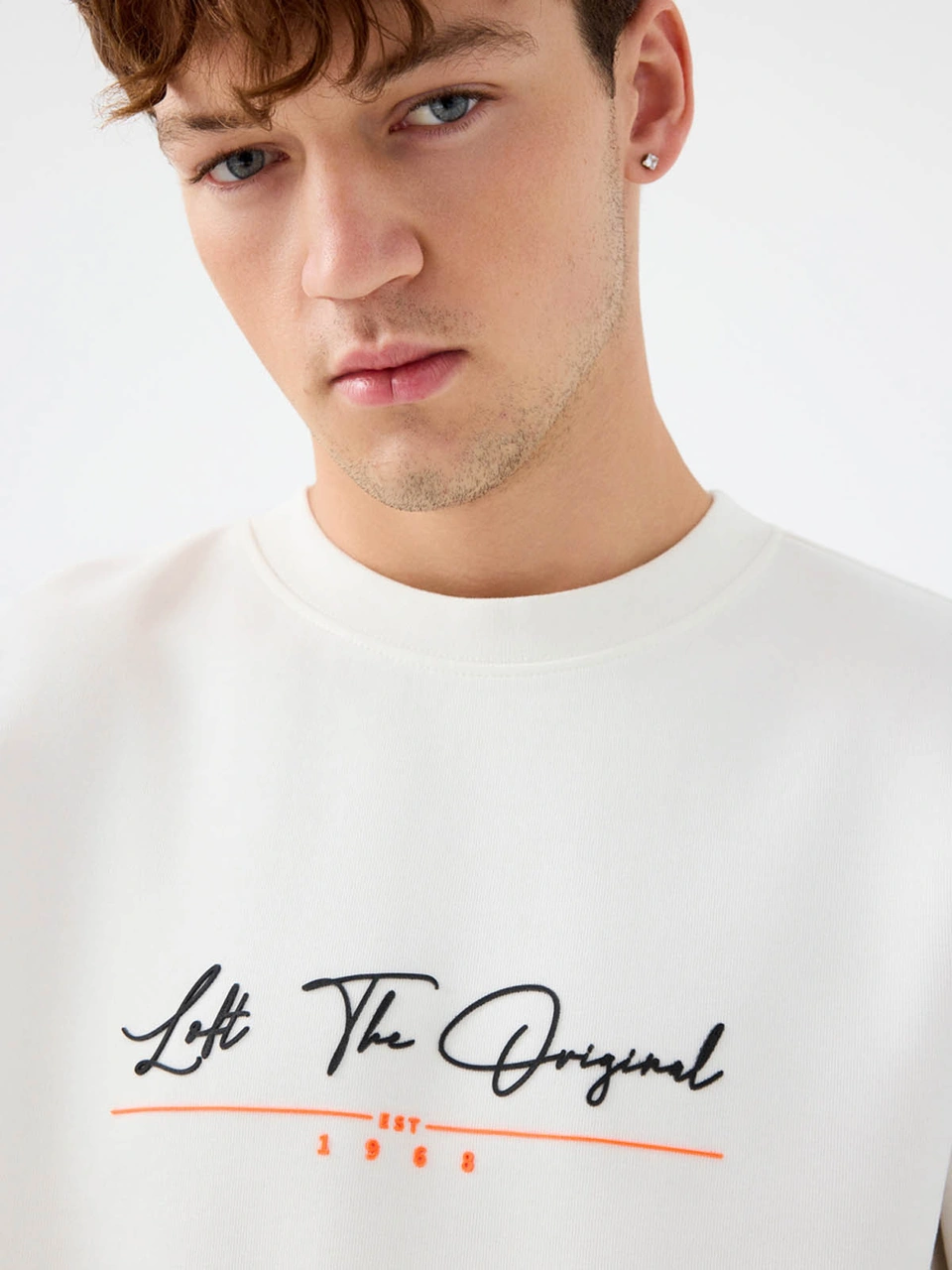 Loft Regular Fit Beyaz Erkek Sweatshirt Lf2041227 Beyaz