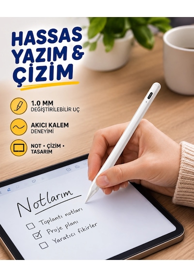 Eğim Sensörlü Dijital Kalem Yüksek Hassasiyetli 1,0 Mm Uç, Uzun Pil Ömrü Yeni Nesil Belirtilmemiş