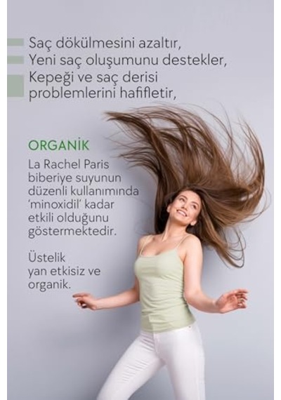 Organik Biberiye Suyu %100 Saf Ve Doğal Saç Dökülmesine Karşı, Saç Uzamasını Destekler, Saç Derisini Canlandırır