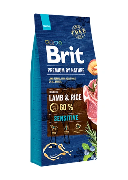 Brit Premium By Nature Hassas Sindirime Sahip Köpekler İçin, Kuzu Etli Kuru Mama 15 Kg