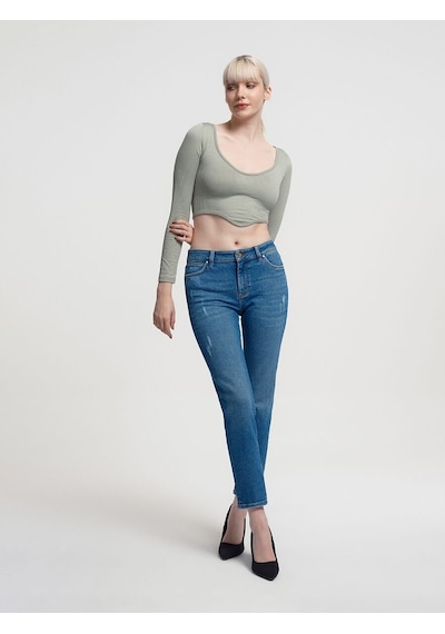 LOFT Elena Slim Fit Kadın Pantolon Lf2034993 Q1.v1 Denim