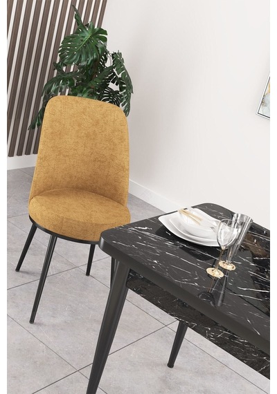 Canisa Concept Nil Serisi 70x110 Sabit Mutfak Masası Takımı Siyah Mermer Desen Masa 2 Cappucino Sandalye Masa Siyah Sandalyeler Cappucino Canisa Concept Nil Serisi 70x110 Sabit Mutfak Masası Takımı Siyah Mermer Desen Masa 2 Cappucino Sandalye Masa Siyah Sandalyeler Cappucino