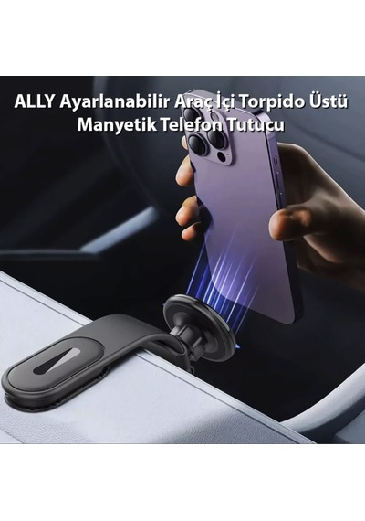 Manyetik Araç İçi Telefon Tutucu Torpido Üzeri Ekran Üzeri Kullanım İçin Tüm Araçlara Uyumlu
