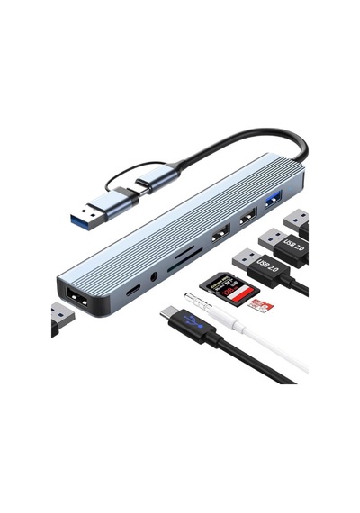 Type-c Usb 8ın1 3.0 Hub Zr1056 Evimdeyokyok