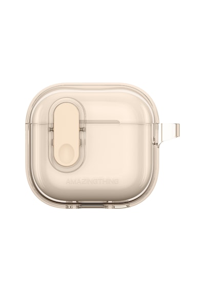 Apple Uyumlu AirPods 4 Kılıf Amazingthing Magnetik Kilit Tasarımlı Minimal Serisi Kılıf Desert Titanyum
