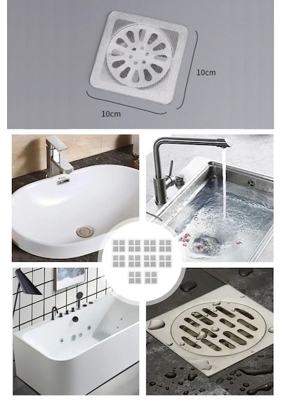 Mcg 10'lu Banyo Ve Mutfak Lavabo Koku Önleyici Ve Haşere Böcek Önleyici Gider Filtresi Renkli