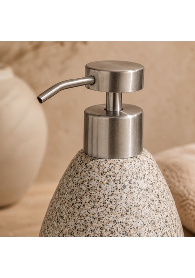 The Voguemaxima Terrazzo Desenli Sıvı Sabunluk Çok Renkli Seramik 9x16 Cm