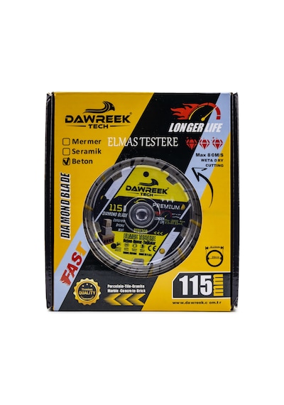 Dawreek Dt013cd 115mm Premium Segmentli Elmas Testere Beton-duvar-tuğla