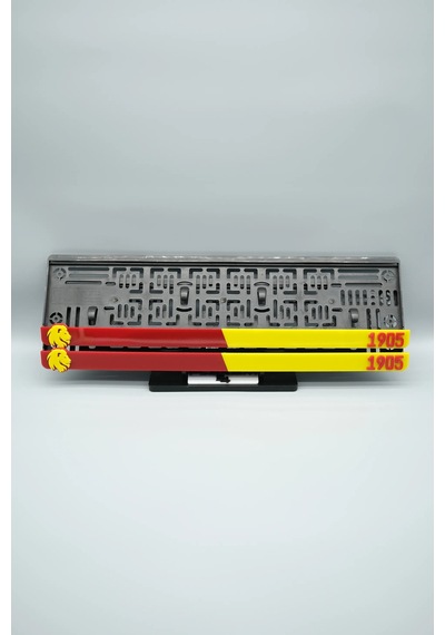 Sarı Kırmızı Taraftar 3d Kabartmalı Pleksi Araba Plakalığı - 848647939