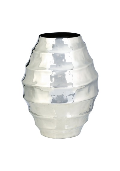 Vitale Dalgalı Vazo Silver 24x31 Cm Ak.ja0136