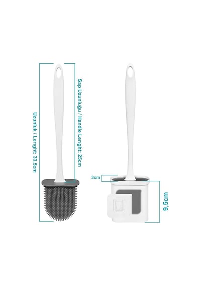 Buççin Online Mağaza Wc Banyo Fırçası Plastik Beyaz Diğer