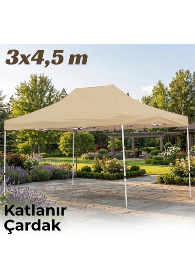 Missidea 3 4,5 Makaslı Katlanır Çardak Krem