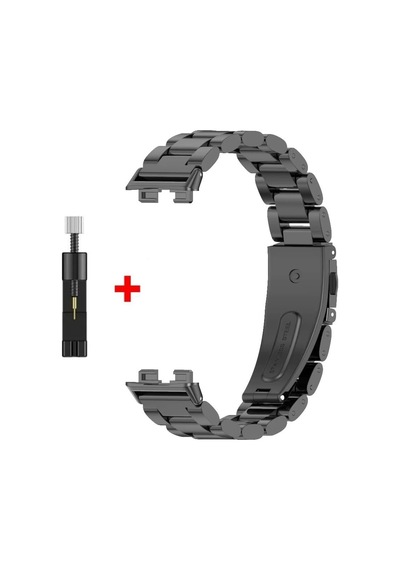 Huawei Band 11/11 Pro İle Uyumlu Kordon Klipsli Metal Band 04 +kısaltma Aparatı