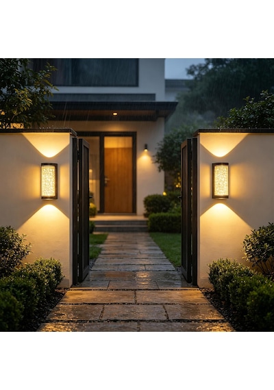 Dış Mekan Led Duvar Lambası Ip65 Su Geçirmez Alüminyum Duvar Aydınlatması Modern Yukarı Ve Aşağı Duvar Aydınlatması Teras Bahçe Koridor Merdiven İçin Kapalı/dış Mekan Duvar Lambası Kare, Sıcak