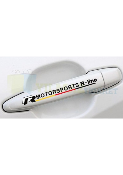 Volkswagen R Line Motorsport Ayna Kapı Kolu Jant Oto Sticker 4 Ad
