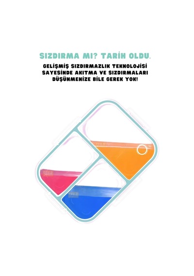 Bento 750ml Lunchbox Sevimli Dostlar Tek Katlı 3 Bölmeli Paslanmaz Çelik Sefer Tası Yemek Kutusu Pembe Unicorn Çok Renkli