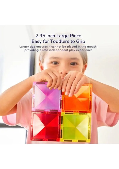 Mideer Renkli Magnetic Tiles Parkur 100 Parça Md1166