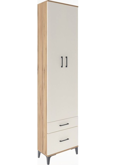 Arges Dolap 4 Raflı 2 Çekmeceli 2 Kapaklı 60x30x243 Çam-aytaşı Atlas Çam
