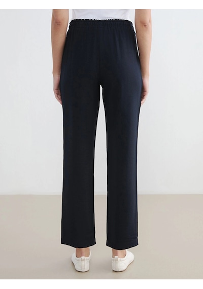 LC Waikiki Lcw Everyday Lacivert Beli Lastikli Kadın Pantolon Navy