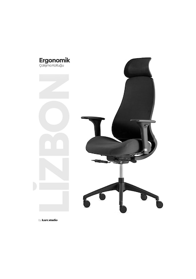 Lizbon Ergonomik Çalışma Koltuğu Siyah