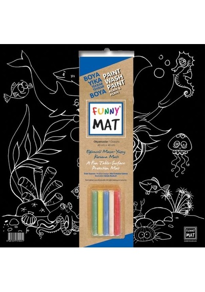Funny Mat Black Okyanus Tebeşirli