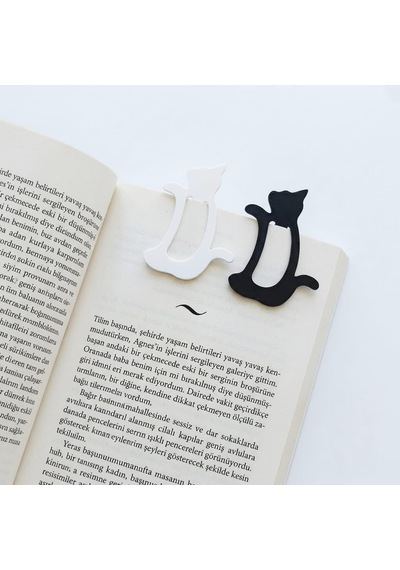 3d Baskı Renkli Kedi Kitap Ayracı - 6 Adet