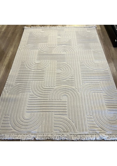 Hoom Rugs Design 1090 Bej Yumuşak Dokusuz İskandinav Halı Bej