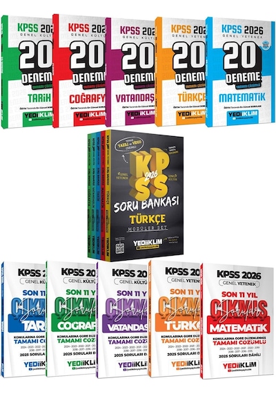 Yediklim 2026 Kpss Lisans Altın Soru Set 15 Kitap