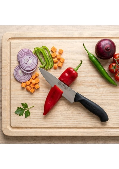 Sürmene Şef Aşçı Bıçağı Et, Ekmek, Sebze Günlük Genel Kullanım Mutfak Bıçak 32 Cm Sürbisa 61170 Siyah