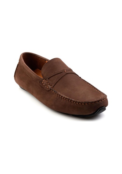 Bambi Kahve Hakiki Deri Erkek Loafer Ayakkabı E01547007801 Kahve