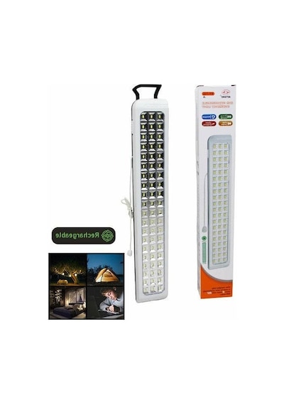60 Smd Led Şarjlı Işık Feneri, Acil Durum Aydınlatması, 47 Cm 10 Parça Siyah