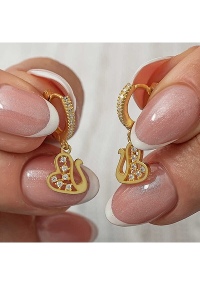 Gümüş Sallantılı Gold Kuğu Kadın Küpe Çok Renkli 09329095