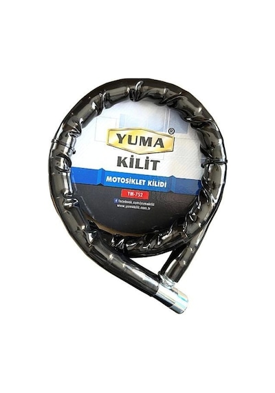 Yuma Ym-752 Motorsiklet Kilidi Anahtarlı Körüklü Siyah Boy : 120cm-çap : 22mm